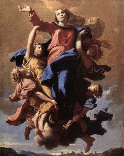 POUSSIN, Nicolas The Assumption of the Virgin Sweden oil painting art